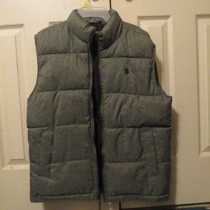 U.S Polo Assn. Heather Gray Polyester Vest - M